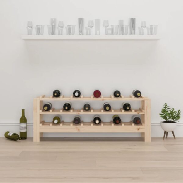 Stojak na wino, 109,5x30x42 cm, lite drewno sosnowe - obrazek 3