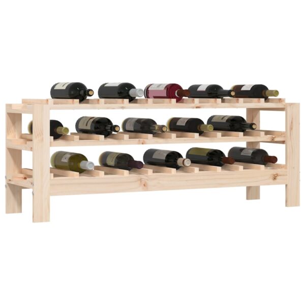 Stojak na wino, 109,5x30x42 cm, lite drewno sosnowe - obrazek 4
