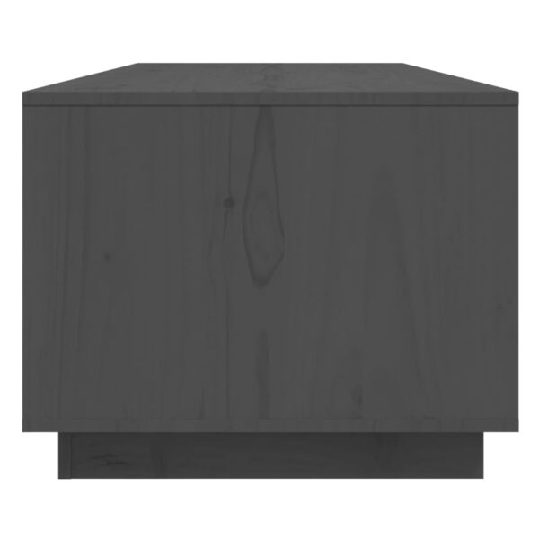 Stolik kawowy, szary, 110x50x40 cm, lite drewno sosnowe - obrazek 7