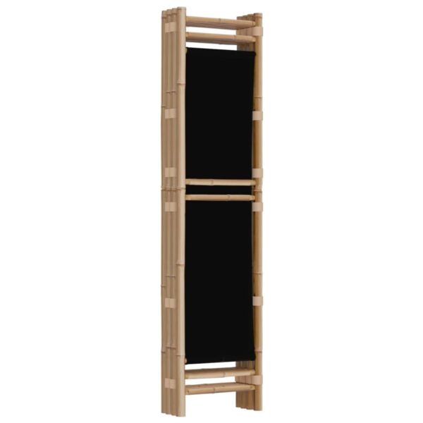 Składany parawan 4-panelowy, 160 cm, bambus i płótno - obrazek 6
