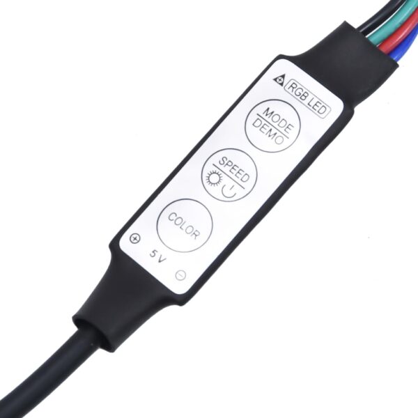 Szafka pod TV z oświetleniem LED, brązowy dąb, 260x36,5x40 cm - obrazek 10