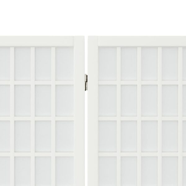 Składany parawan 5-panelowy, styl japoński, 200x170 cm, biały - obrazek 5