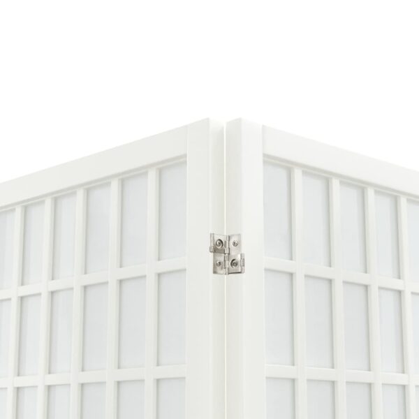 Składany parawan 5-panelowy, styl japoński, 200x170 cm, biały - obrazek 6