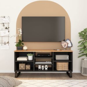 Szafka RTV, 100x33x46 cm, akacja i materiał drewnopochodny