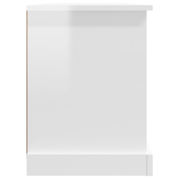 Szafka pod TV, biała z połyskiem, 99,5x35,5x48 cm - obrazek 7