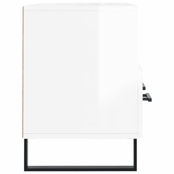 Szafka pod TV, biała, wysoki połysk, 102x36x50 cm - obrazek 7