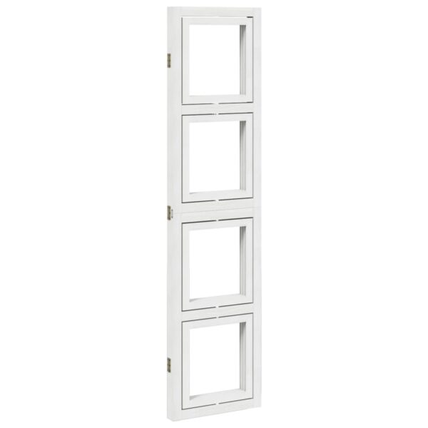 Parawan pokojowy, 3-panelowy, biały, lite drewno paulowni - obrazek 6