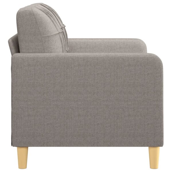 Sofa 2-osobowa, kolor taupe, 120 cm, tapicerowana tkaniną - obrazek 4