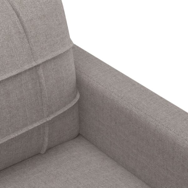 Sofa 2-osobowa, kolor taupe, 120 cm, tapicerowana tkaniną - obrazek 6