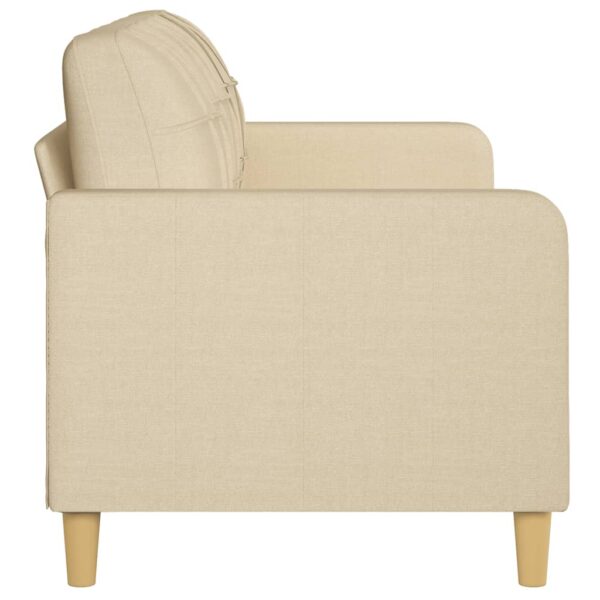 3-osobowa sofa, kremowa, 180 cm, tapicerowana tkaniną - obrazek 4