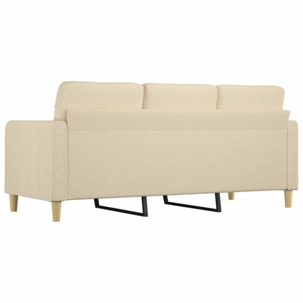 3-osobowa sofa, kremowa, 180 cm, tapicerowana tkaniną - obrazek 5