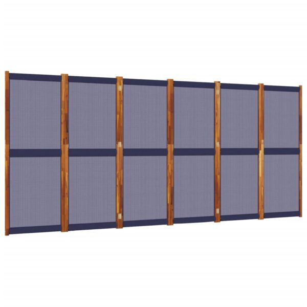 Parawan 6-panelowy, ciemnoniebieski, 420x180 cm - obrazek 2