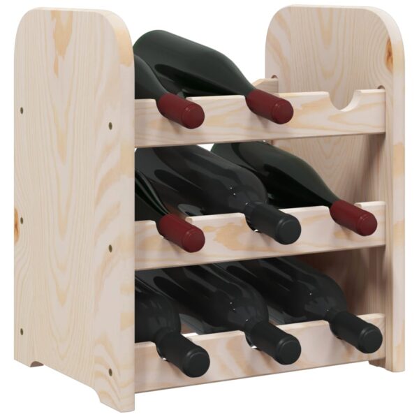 Stojak na wino, 33x25x37 cm, lite drewno sosnowe - obrazek 4