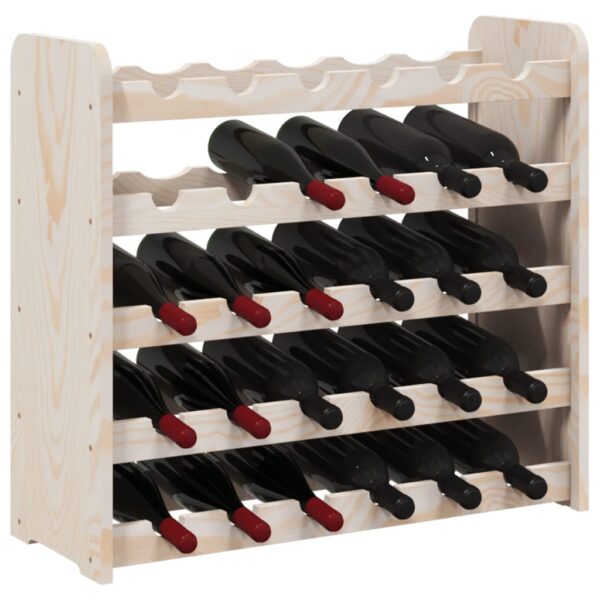 Stojak na wino, 67,5x25x60 cm, lite drewno sosnowe - obrazek 4