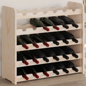 Stojak na wino, 67,5x25x60 cm, lite drewno sosnowe