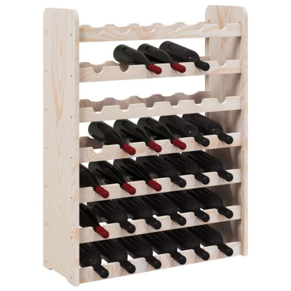 Stojak na wino, 67,5x25x87 cm, lite drewno sosnowe - obrazek 4