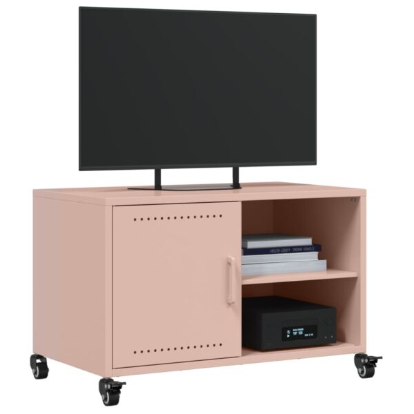 Szafka RTV, różowa, 68x39x43,5 cm, stal - obrazek 4