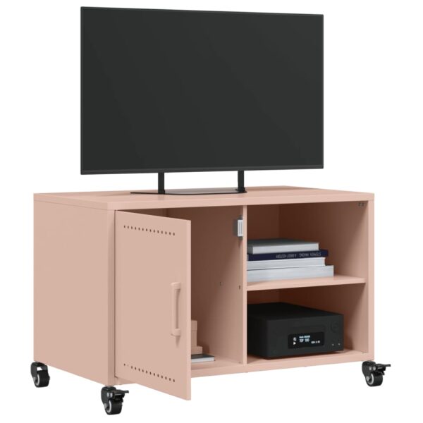 Szafka RTV, różowa, 68x39x43,5 cm, stal - obrazek 5