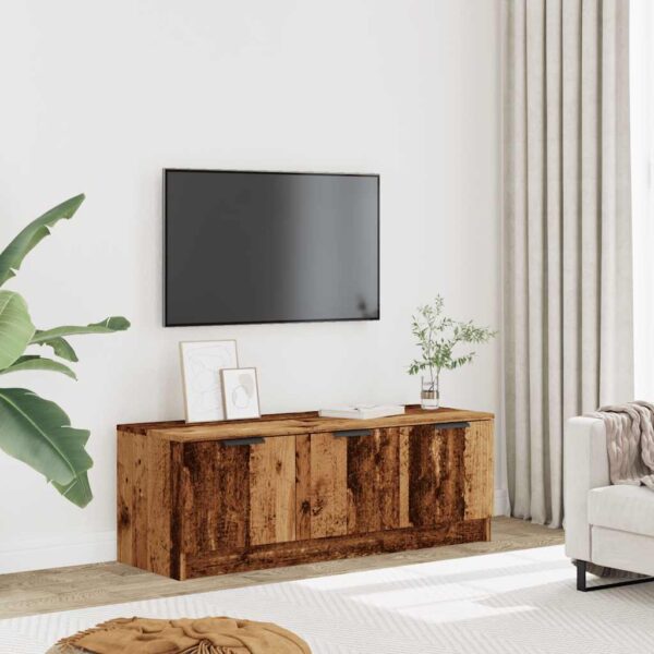 Szafka pod telewizor, stare drewno, 102x35x36,5 cm - obrazek 3