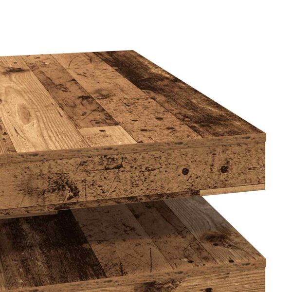 Stolik kawowy obrotowy 360 stopni Stare drewno 90x90x34,5 cm - obrazek 8