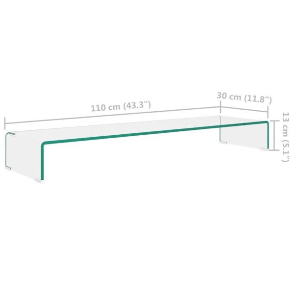 Podstawka pod monitor / telewizor szklana 110x30x13 cm - obrazek 6