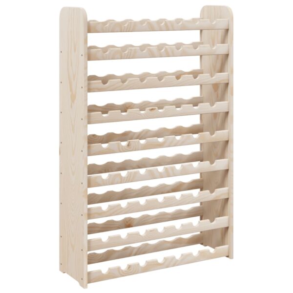 Stojak na wino, 72,5x25x111,5 cm, lite drewno sosnowe - obrazek 2