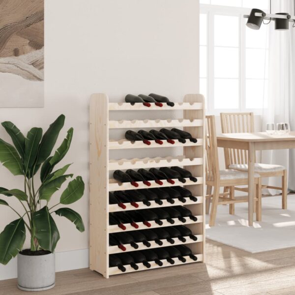Stojak na wino, 72,5x25x111,5 cm, lite drewno sosnowe - obrazek 3