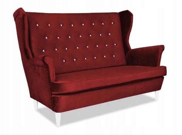 Zestaw wypoczynkowy mebli uszak Diana sofa fotele pufy komplet - obrazek 2