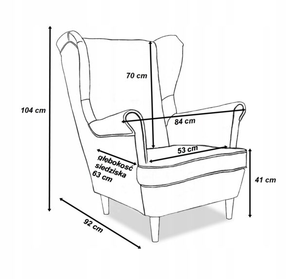 Zestaw wypoczynkowy mebli uszak Diana sofa fotele pufy komplet - obrazek 7