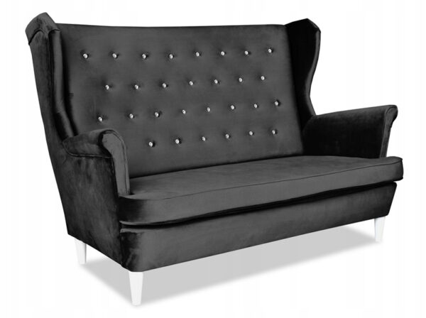 Zestaw wypoczynkowy mebli uszak Diana sofa fotele pufy komplet - obrazek 2