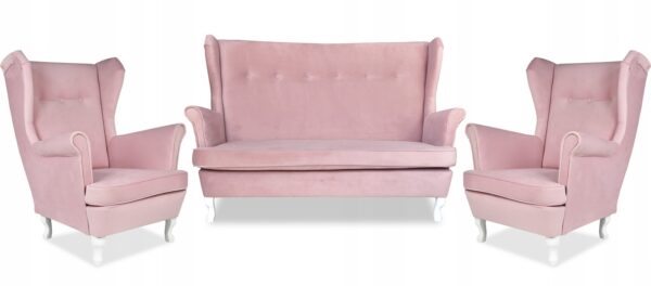 Zestaw wypoczynkowy mebli uszak ARI sofa fotele skandynawskie