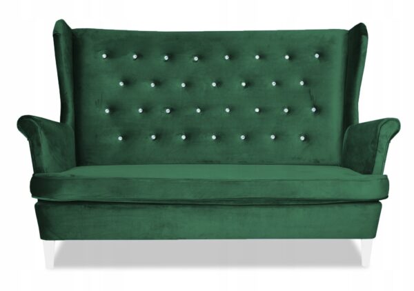 Zestaw wypoczynkowy mebli uszak Diana sofa fotele pufy komplet - obrazek 3