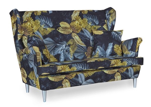 Zestaw wypoczynkowy mebli uszak Ari Print sofa fotele pufy komplet - obrazek 3