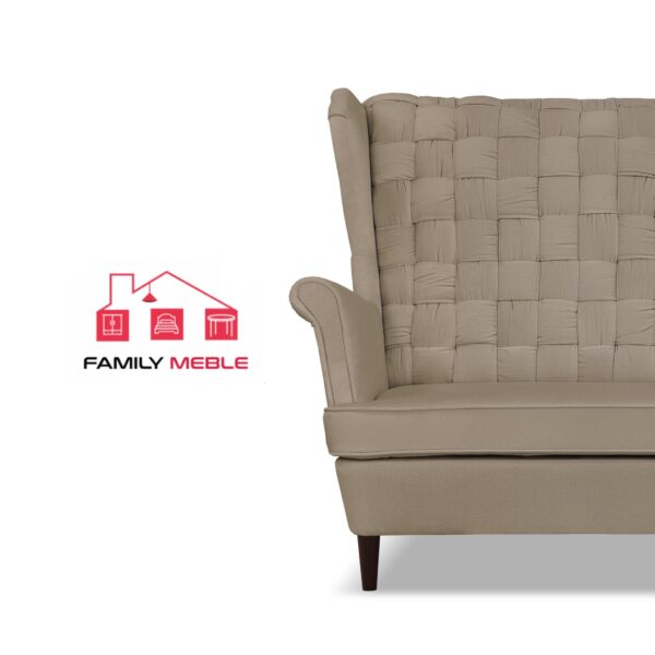 Zestaw wypoczynkowy Carol sofa fotele paski beżowy - obrazek 3