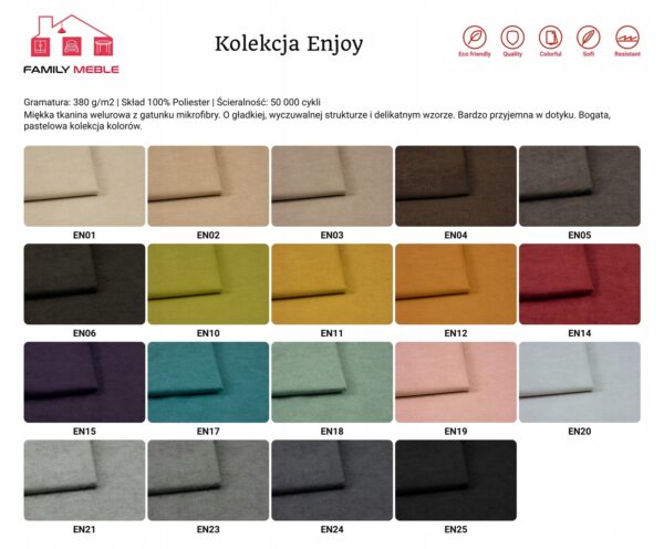 Zestaw wypoczynkowy mebli uszak Ari sofa fotele pufy komplet - obrazek 12