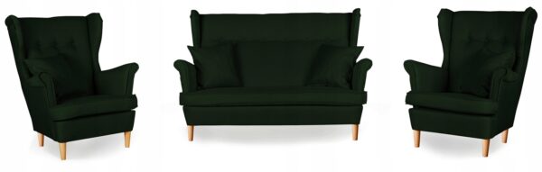 Zestaw wypoczynkowy mebli uszak ARI sofa fotele skandynawskie