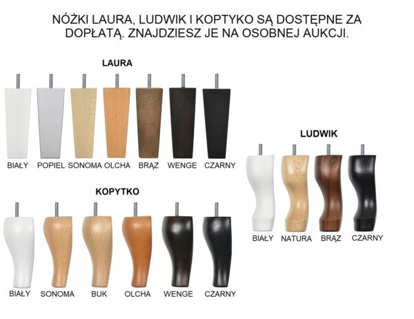 Zestaw wypoczynkowy mebli uszak Ari sofa fotele pufy komplet - obrazek 11