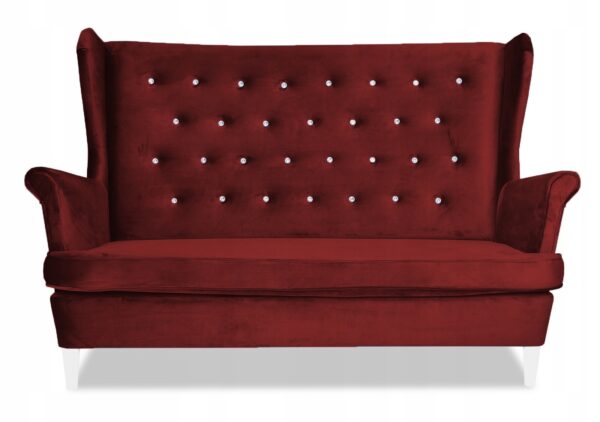 Zestaw wypoczynkowy mebli uszak Diana sofa fotele pufy komplet - obrazek 3