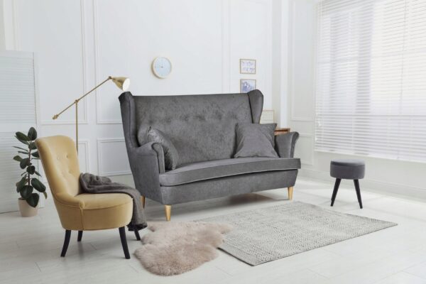 Zestaw wypoczynkowy mebli uszak Ari sofa fotele pufy komplet - obrazek 4