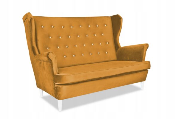 Zestaw wypoczynkowy mebli uszak Diana sofa fotele pufy komplet - obrazek 2