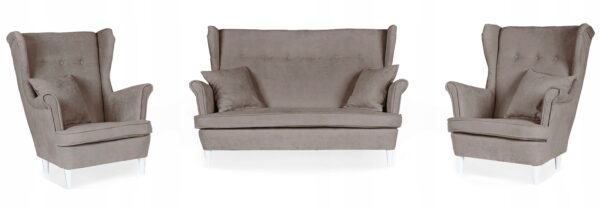 Zestaw wypoczynkowy mebli uszak ARI sofa fotele skandynawskie