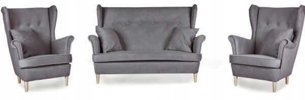 Zestaw wypoczynkowy mebli uszak ARI sofa fotele skandynawskie