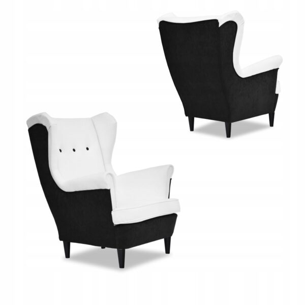 Zestaw wypoczynkowy ARI DUO sofa fotele czarno - biały - obrazek 7