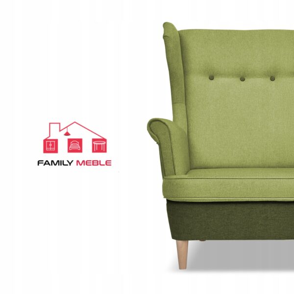 Zestaw wypoczynkowy ARI DUO sofa fotele zielono - zielony - obrazek 3