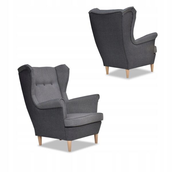 Zestaw wypoczynkowy ARI DUO sofa fotele szaro - szary - obrazek 7