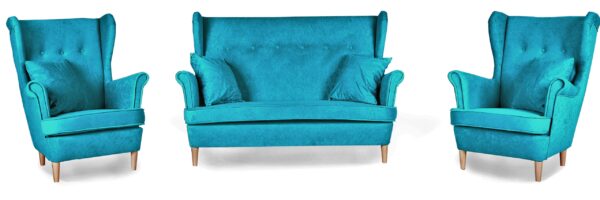 Zestaw wypoczynkowy mebli uszak ARI sofa fotele skandynawskie