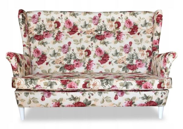 Zestaw wypoczynkowy mebli uszak Ari Print sofa fotele pufy komplet - obrazek 3