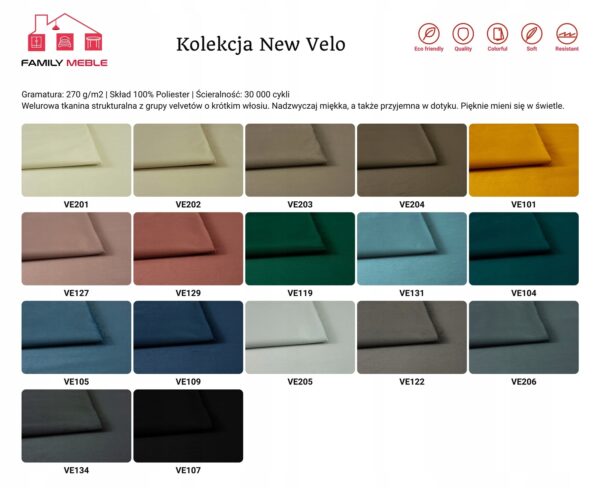 Zestaw wypoczynkowy mebli uszak Diana sofa fotele pufy komplet - obrazek 13