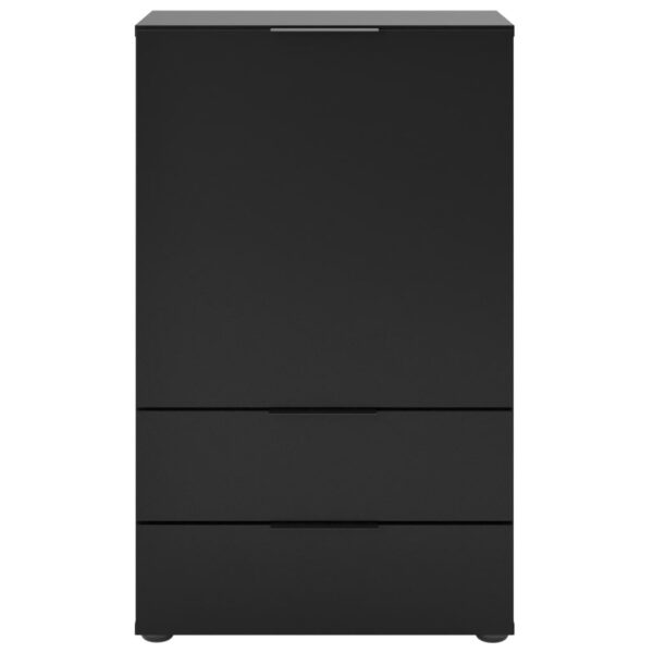 FMD Komoda z szufladą i drzwiczkami, 49,7x31,7x81,3 cm, czarna - obrazek 5