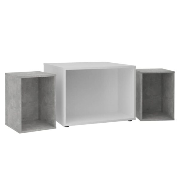 FMD Stolik kawowy z 2 bocznymi stolikami, 67,5x67,5x50 cm - obrazek 2